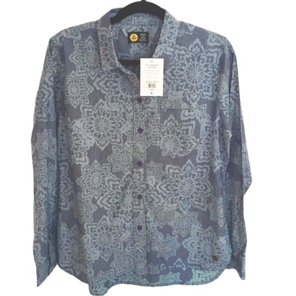 Life is Good Good Vibes Mandala All Over Button Up Shirt NWT | S - Picture 6 of 6